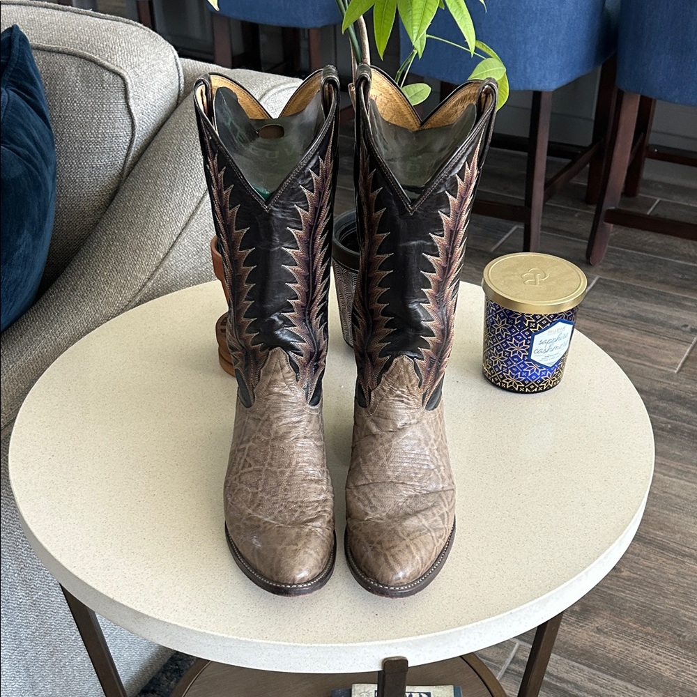 Brown and Black Western Boots